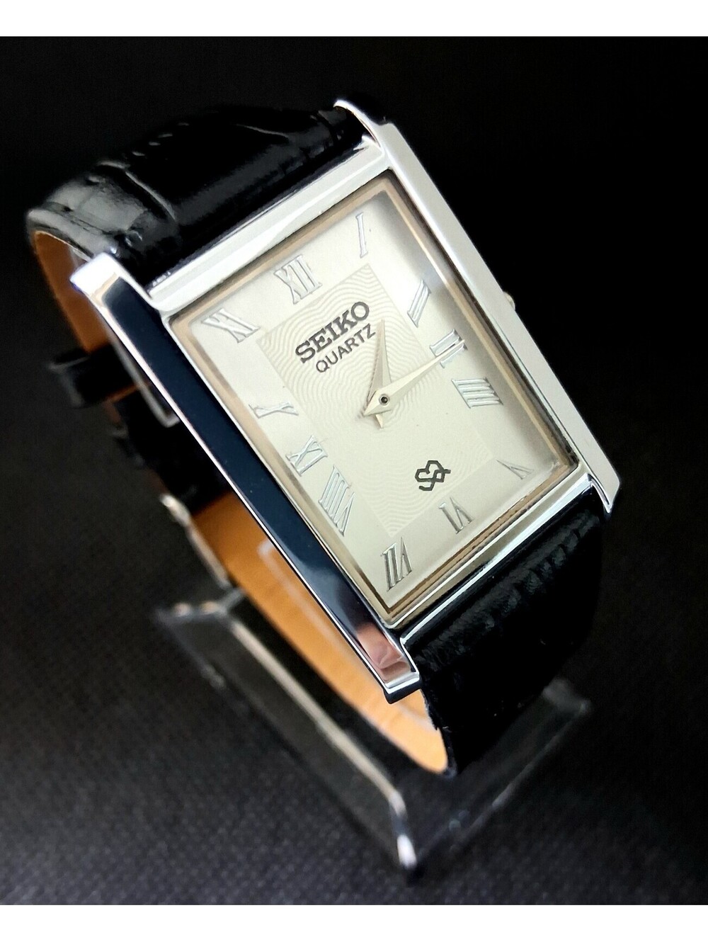 VINTAGE Seiko Quartz Rectangular Dress WatchMen's Seiko Tank Dress Watch RARE